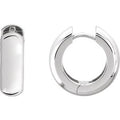 Sterling Silver 14 mm Hinged Hoop Earrings