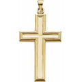 14K Yellow Gold 38x23.5 mm Cross Pendant