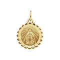 14K Yellow Gold 12 mm Miraculous Medal
