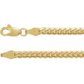 14K Yellow Gold 3.3 mm Cuban Link Curb 24" Chain