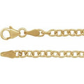 14K Yellow Gold 3.25 mm Oval Cable 24" Chain