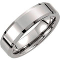 Tungsten 6 mm Beveled-Edge Band Size 12