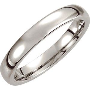 Cobalt 4 mm Comfort-Fit Half Round Band Size 11.5