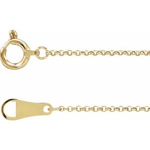 18K Yellow Gold 1 mm Rolo 20" Chain