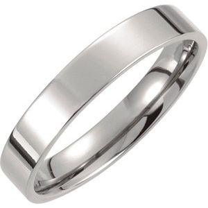 Titanium 4 mm Comfort-Fit Flat Band Size 10.5