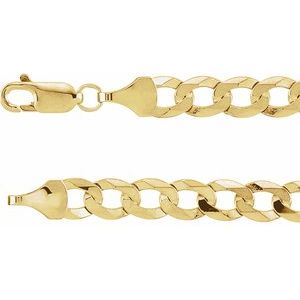 14K Yellow Gold 5.8 mm Curb 24" Chain