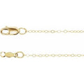 14K Yellow Gold 1 mm Flat Cable 24" Chain