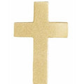 14K Yellow Gold Scroll Cross Pendant