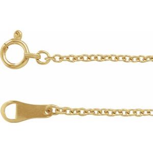 18K Yellow Gold 1.5 mm Cable 20" Chain