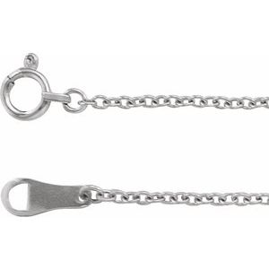 18K White Gold 1.5 mm Cable 20" Chain