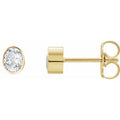 14K Yellow Gold 1/3 CTW Lab-Grown Diamond Bezel-Set Earrings