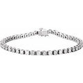 14K White Gold 4 3/4 CTW Lab-Grown Diamond Line 7" Bracelet