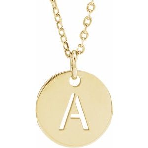 18K Yellow Gold-Plated Sterling Silver Initial A 16-18" Necklace