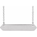 Sterling Silver Engravable Geometric 16-18" Necklace