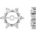 14K White Gold 1/4 CTW Natural Diamond Earring Jackets with 4.7 mm ID