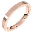 14K Rose Gold 2.5 mm Comfort-Fit Flat Band Size 7.5