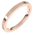 14K Rose Gold 2 mm Comfort-Fit Flat Band Size 9.5