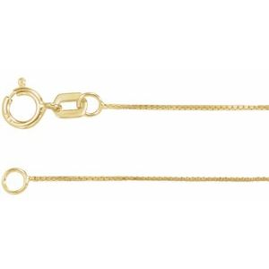 14K Yellow Gold .55 mm Box 24" Chain