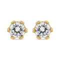 14K Gold 1/2 Cttw Round Diamond Crown Stud Earring (I-J Color, I1-I2 Clarity)