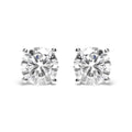 IGI Certified 14K White Gold 5.00 Cttw Round Brilliant-Cut Lab Grown Diamond Classic 4-Prong Stud Earrings with Screw Backs