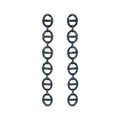 Sterling Silver 1.0 Cttw Blue Diamond Linked Circle Drop Earrings