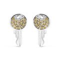 925 Sterling Silver 1/6ct TDW Yellow Treated Diamond Charm Earrings