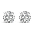 Platinum Round Lab Grown Diamond Solitaire Stud Earrings