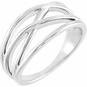 Sterling Silver Criss-Cross Ring