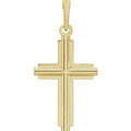 14K Yellow Gold Cross Pendant