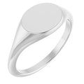 Sterling Silver Oval Signet Ring