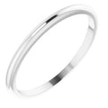Platinum 1.5 mm Half Round Band Size 4