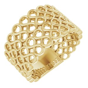 14K Yellow Gold Infinity-Inspired Ring