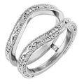 14K White Gold .05 CTW Natural Diamond Ring Guard