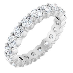 14K White Gold 1 7/8 CTW Natural Diamond Eternity Band Size 7