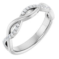 14K White Gold 1/8 CTW Natural Diamond Anniversary Band