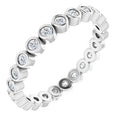 14K White Gold 1/3 CTW Natural Diamond Eternity Band Size 7