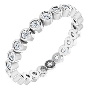 14K White Gold 1/3 CTW Natural Diamond Eternity Band Size 7