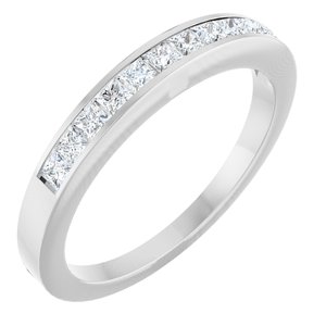 14K White Gold 1/3 CTW Lab-Grown Diamond Anniversary Band Size 7