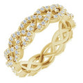 14K Yellow Gold 1/2 CTW Natural Diamond Eternity Band Size 5