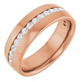 14K Rose Gold 3/8 CTW Natural Diamond Band