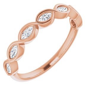 14K Rose Gold 1/3 CTW Natural Diamond Anniversary Band
