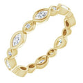 14K Yellow Gold 3/8 CTW Natural Diamond Eternity Band Size 6