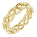 14K Yellow Gold 4.3 mm Woven-Design Band Size 4.5