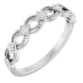 14K White Gold 1/6 CTW Natural Diamond Stackable Ring