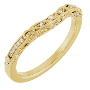 14K Yellow Gold .05 CTW Natural Diamond Band