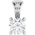 14K White Gold 1/4 Lab-Grown Diamond Pendant
