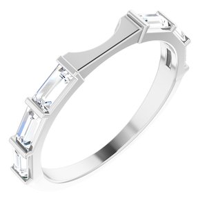 Platinum 3/4 CTW Natural Diamond Band