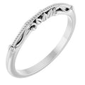 14K White Gold Sculptural-Inspired Band