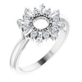 14K White Gold 3/8 CTW Natural Diamond Circle Ring