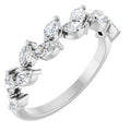 14K White Gold 5/8 CTW Natural Diamond Anniversary Band